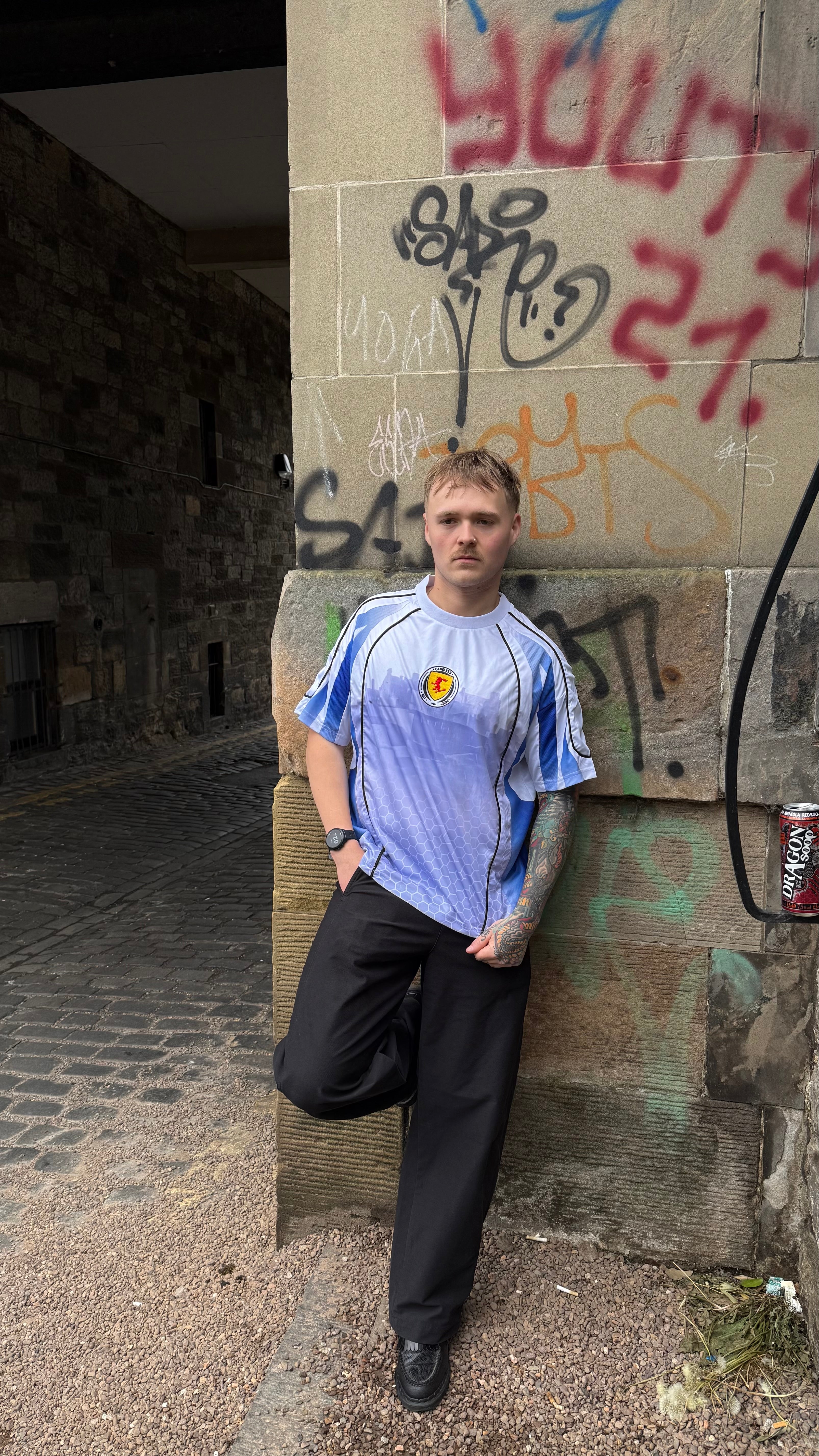 CARELESS x SCOTLAND RETRO JERSEY (WHITE)